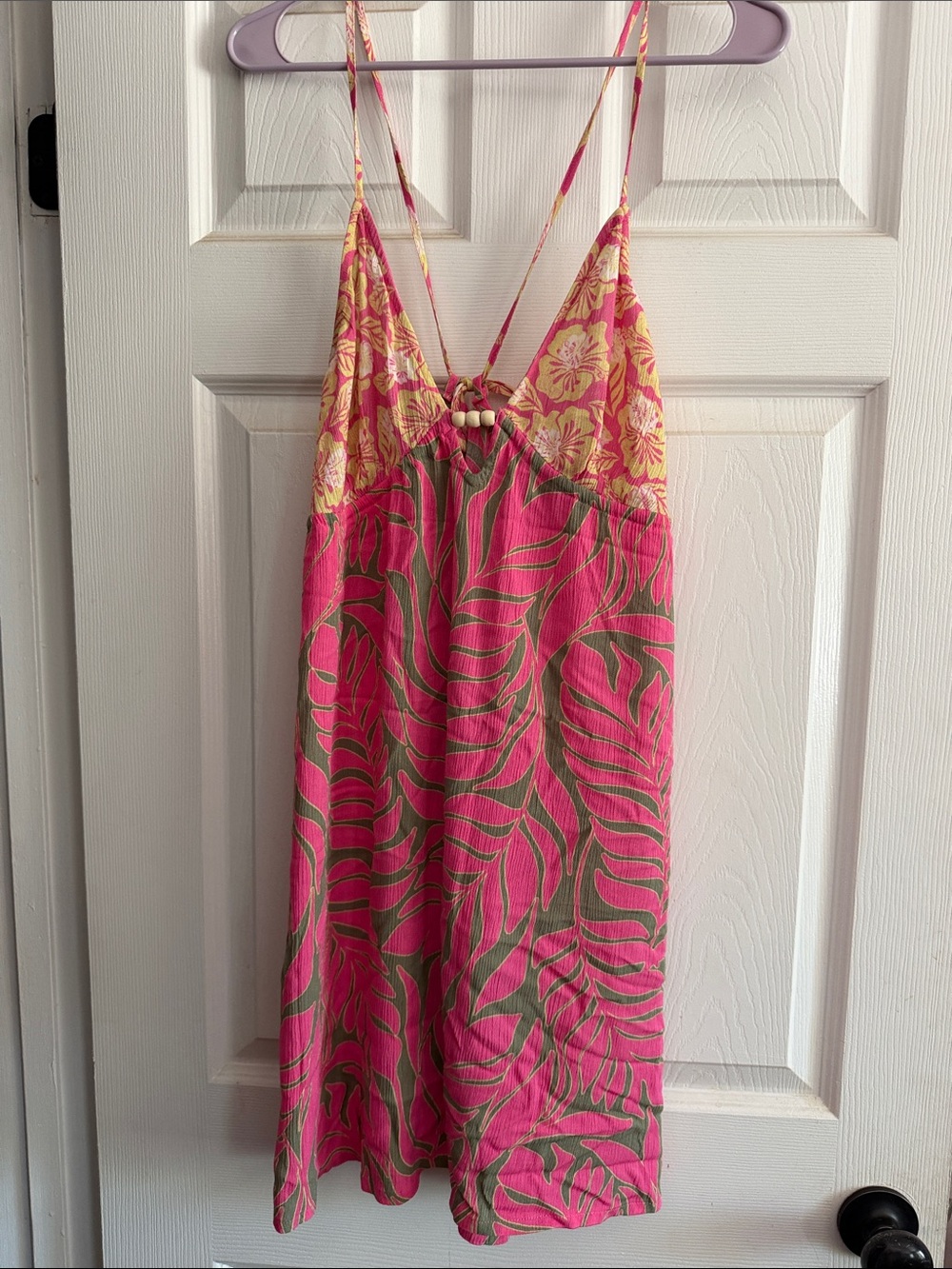 Roxy: Pink and Yellow Floral Slip dress